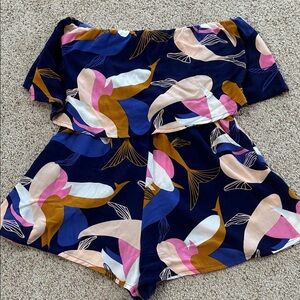 Ava Sky Vibrant Royal Blue Koi Romper
